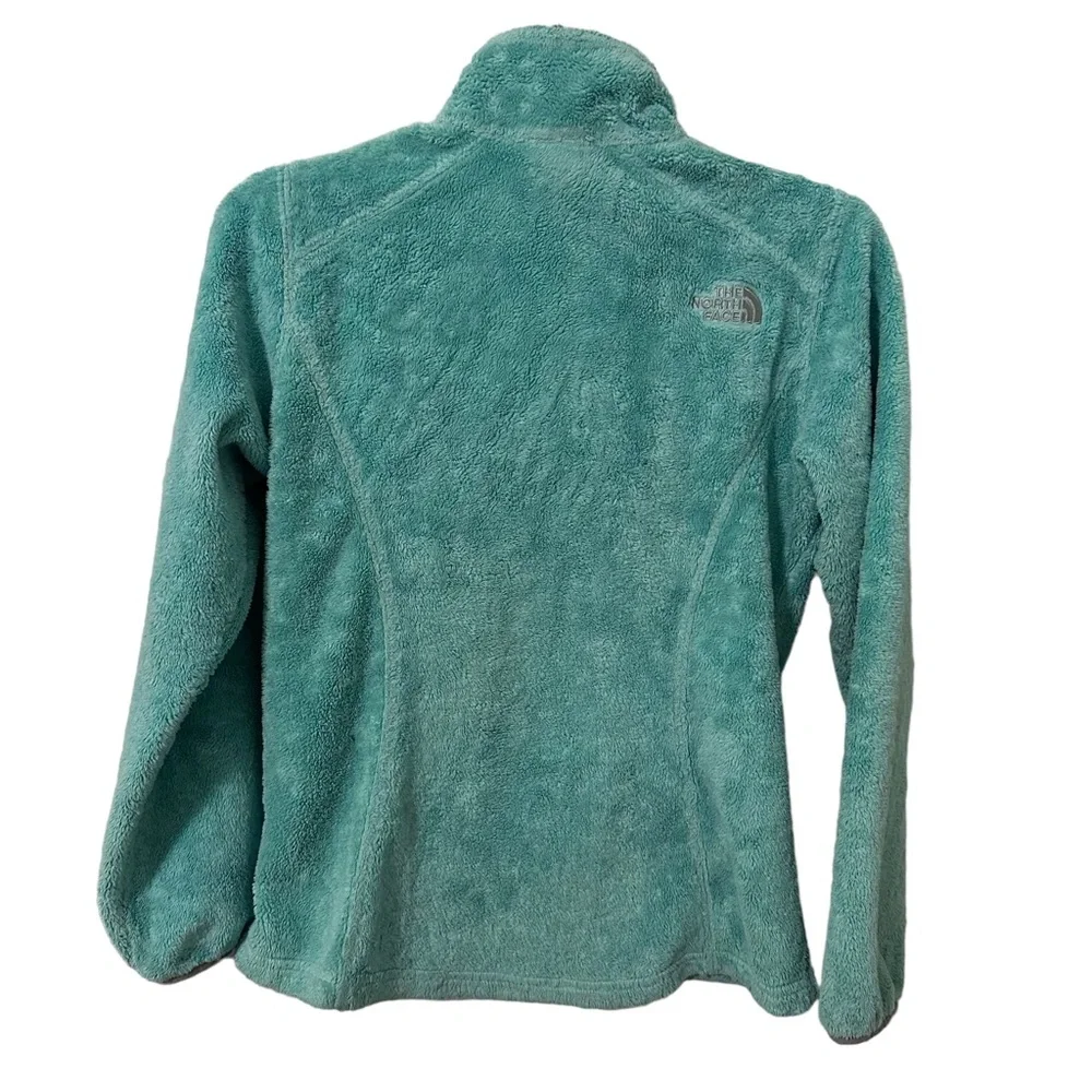 The North Face Osito Fleece Green Jacket Girls Full Zip‎ Up Fleece Fuzzy Size L